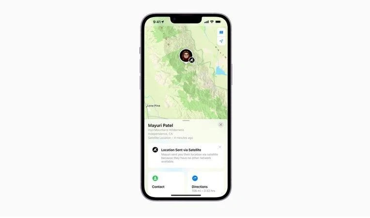 河津苹果14维修分享iPhone14系列中 FindMy功能通过卫星分享位置方法教程 