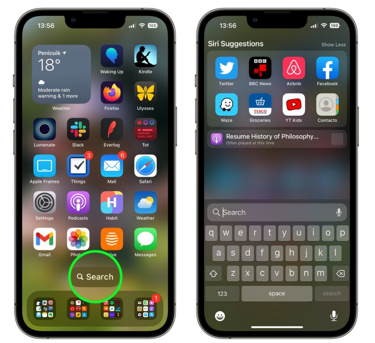 河津苹果手机维修分享升级到 iOS 16 后，如何删除主屏幕上的搜索按钮 